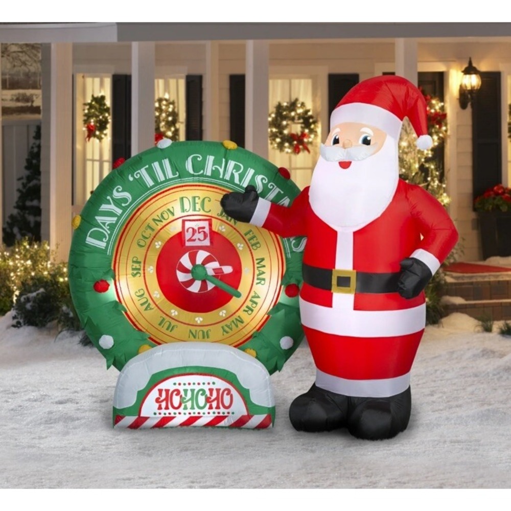 Christmas Airblown Inflatables Yard Decoration Countdown to Christmas, 7 ft  NEW